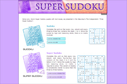 The new Super Sudoku website