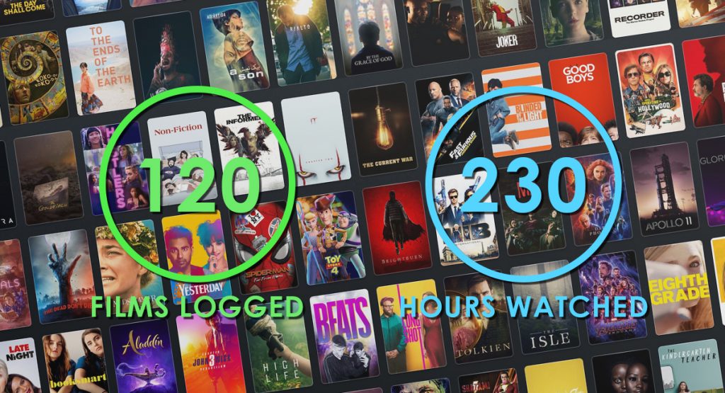 120 Films, 230 Hours Watched Over 2019