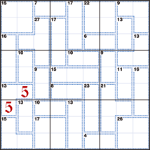 Very hard Killer Sudoku puzzle
