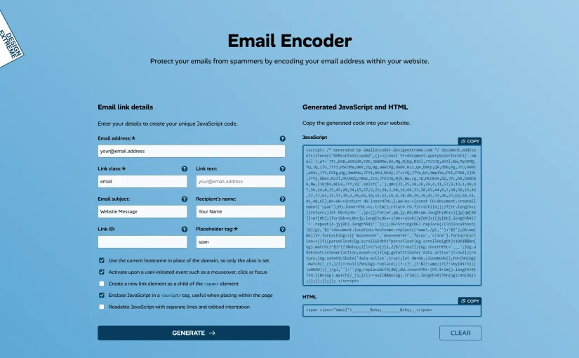 Online email encoder